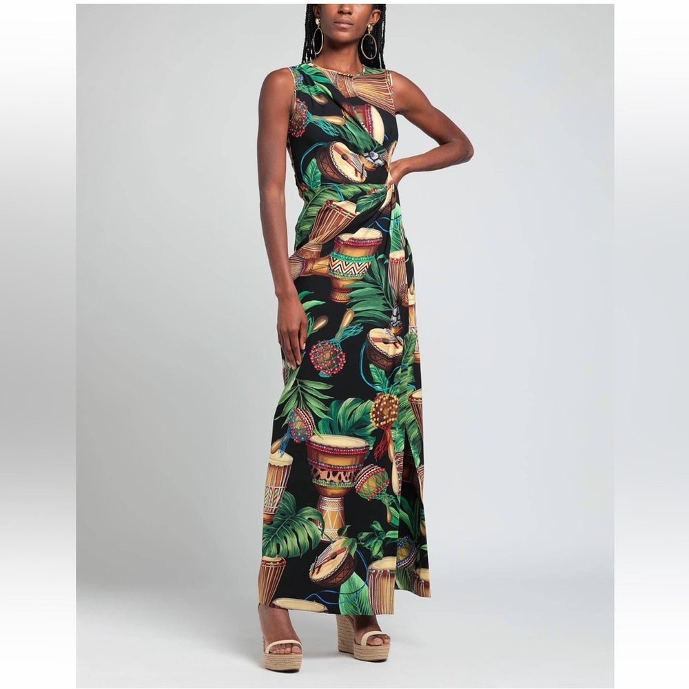 Dolce & Gabbana Green /  Maxi Sundress
Composition: 95% Silk, 5% Elastane